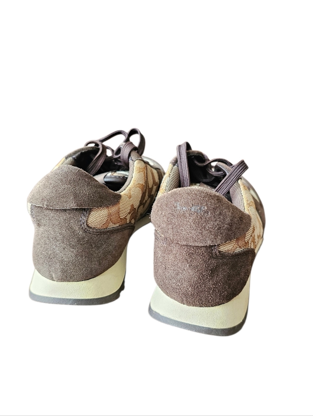 Coach Mason Signature Jacquard Khaki Chestnut Sneakers - Picture 8 of 8